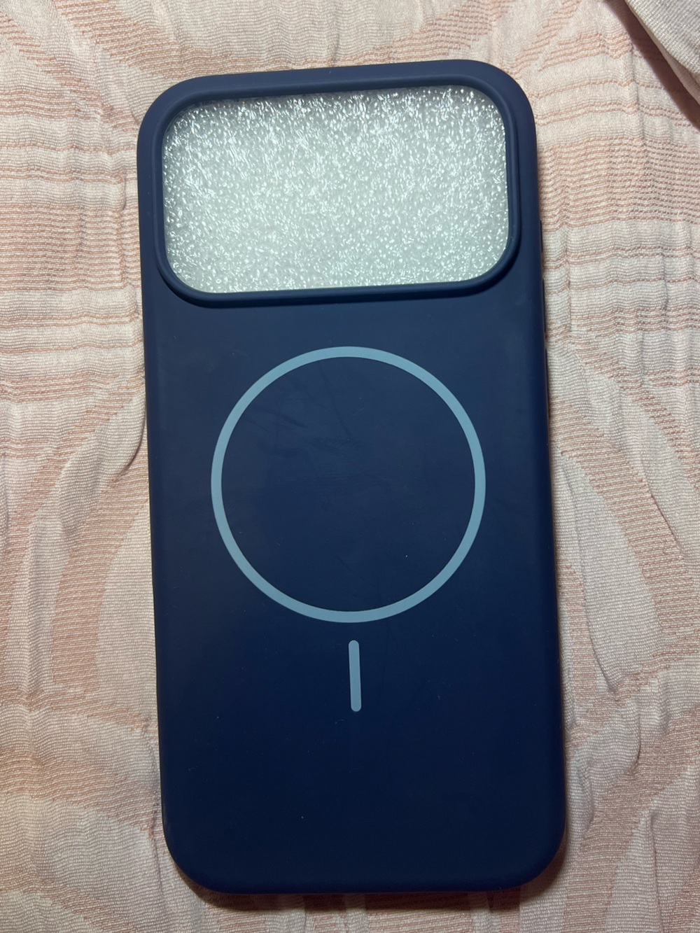 MagSafe-Compatible Silicone Phone 17 pro max Case — Deep Blue